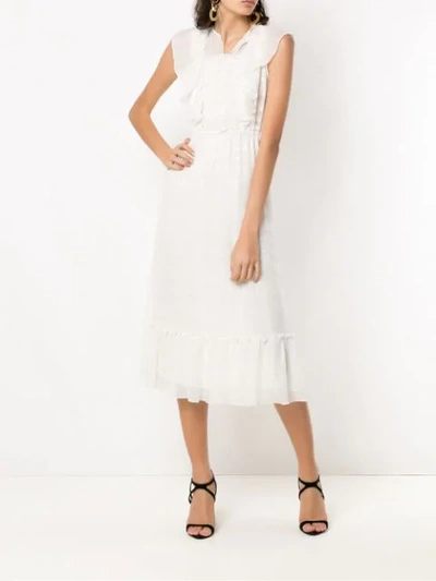 Shop Nk Midi Silk Dress In White