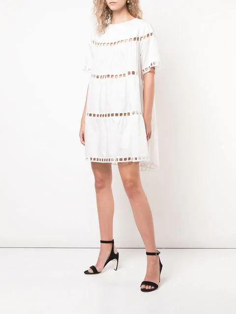 cynthia rowley black postcard eyelet dress