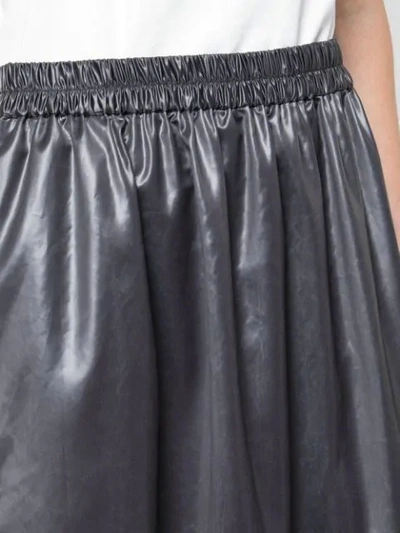 Shop Tibi Liquid Draped Midi Skirt In Black