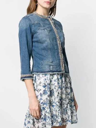 Liu •jo Blue Denim Jacket In Blue