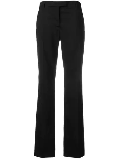 Shop Prada Tailored Fit Trousers In Black