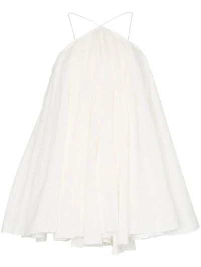 Shop Jacquemus Halterneck Mini Dress In White