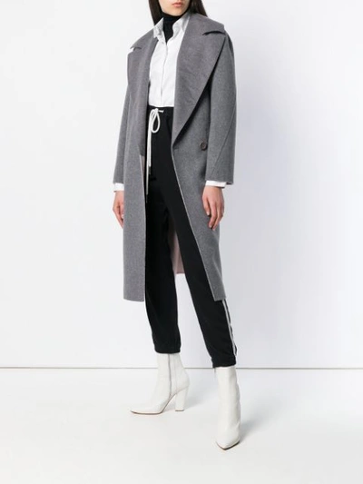 Shop Agnona Cashmere Belted Coat - Grey