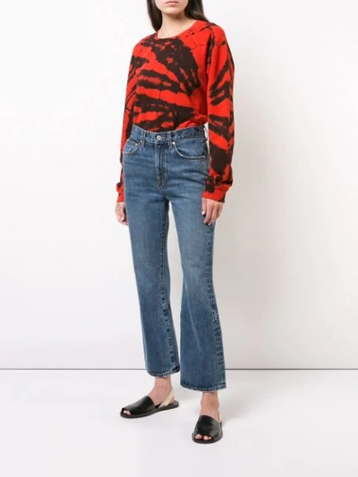 Shop Proenza Schouler Pswl Cropped Flare Jeans In Blue
