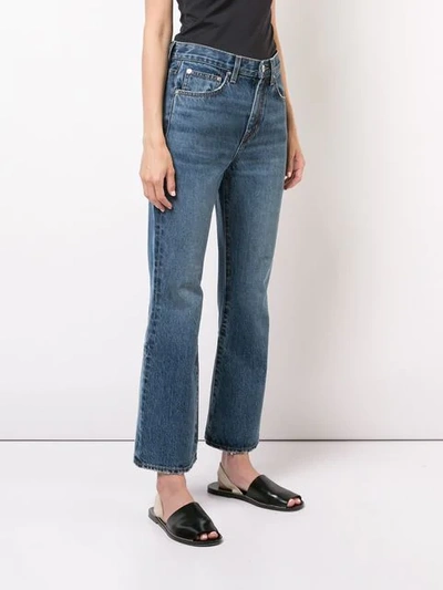 Shop Proenza Schouler Pswl Cropped Flare Jeans In Blue