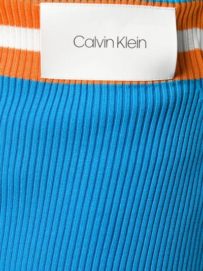 Shop Calvin Klein Midi Pencil Skirt In Blue