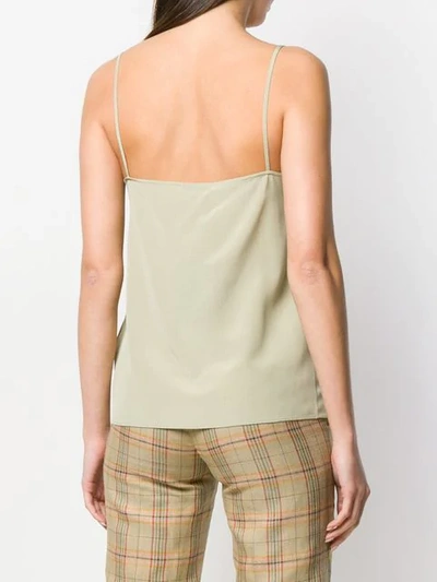 Shop Etro Floral Embroidered Camisole In Green