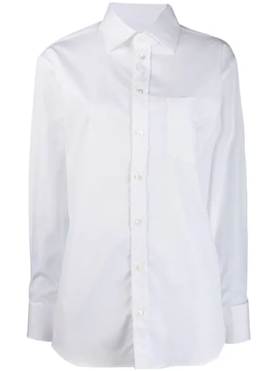 Shop Maison Margiela Boyfriend Shirt In White