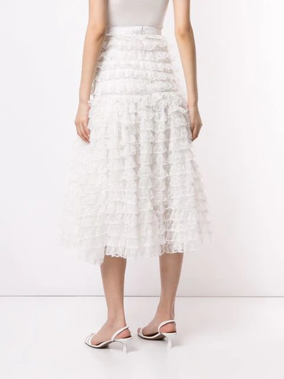 Shop Bambah Victorian Lace Midi Skirt In White