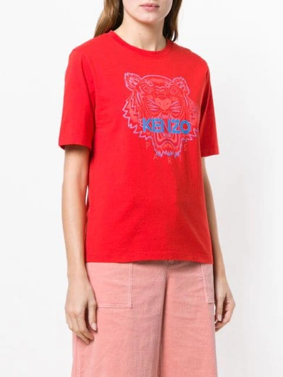 Shop Kenzo Tiger Logo T-shirt - Red