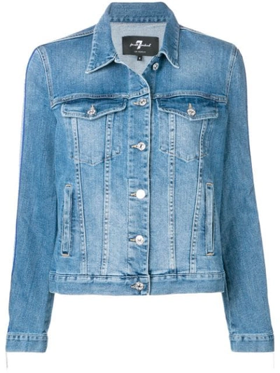 Shop 7 For All Mankind Classic Denim Jacket In Blue