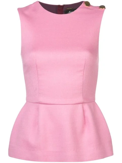 Shop Adam Lippes Double Face Tailored Top In Pink
