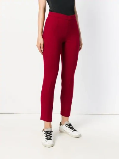 Shop P.a.r.o.s.h Slim Fit Trousers In Red