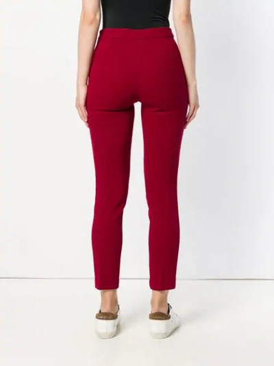 Shop P.a.r.o.s.h. Slim Fit Trousers In Red