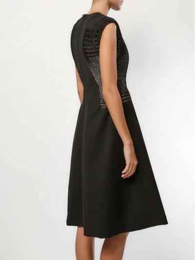 Comme Des Garçons Beaded Panel Flared Dress In Black