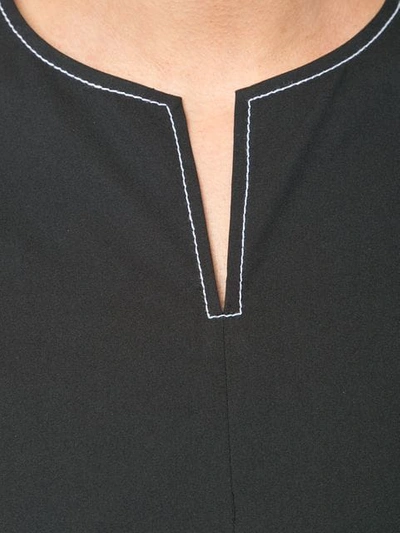 Shop Ports Pure Contrast Stitching Top In Black