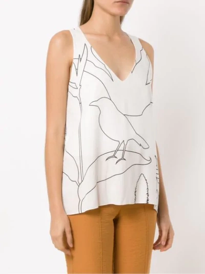 Shop Alcaçuz Frevo Linen Top In White