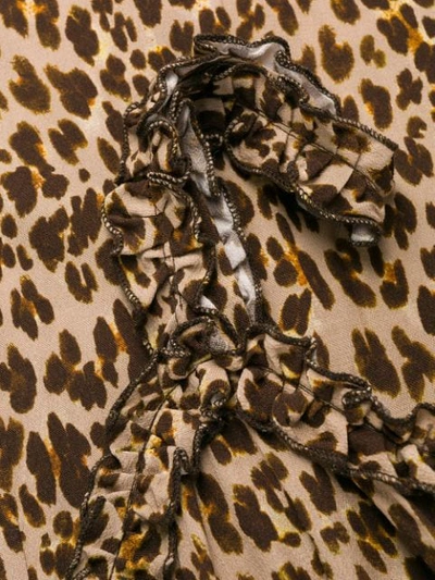 Shop Andamane Leopard Pattern Sleeveless Dress In Brown