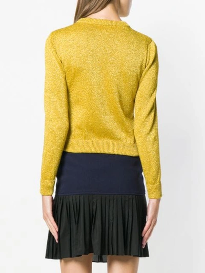 Shop Alberta Ferretti Crew Neck Jumper In Yellow