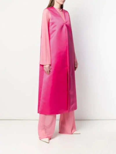 Shop Sara Battaglia Long Straight Fit Dress In Pink