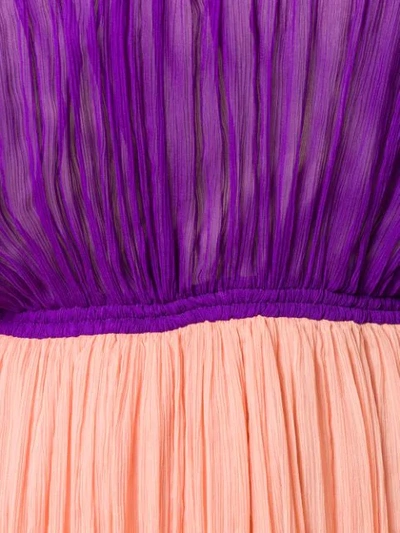 Shop Nina Ricci Pleated Flared Dress - Pink