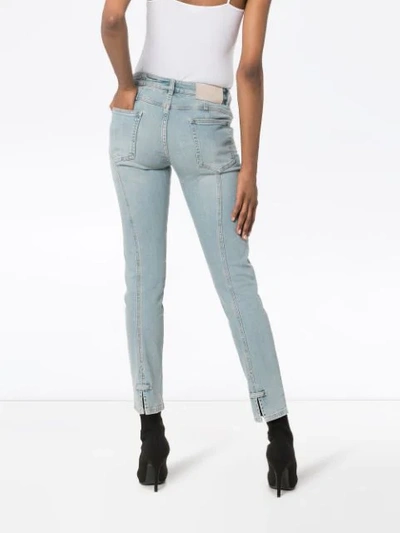 Shop Givenchy Visible Seam Straight-leg Jeans In Blue