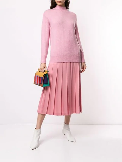 Shop Le Ciel Bleu Knitted Jumper In Pink