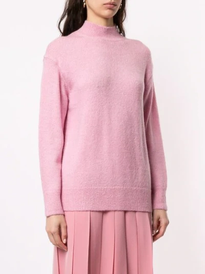 Shop Le Ciel Bleu Knitted Jumper In Pink