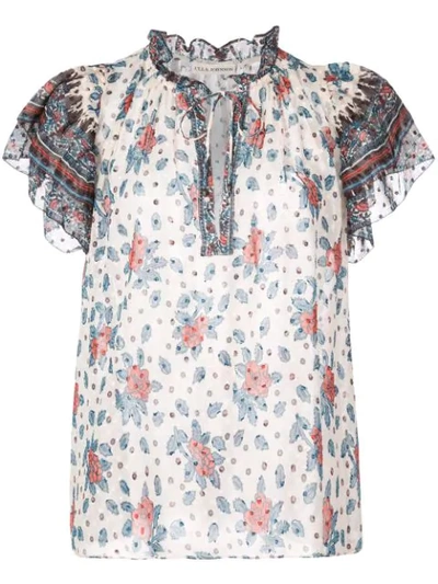 Shop Ulla Johnson Floral Blouse In Pristine