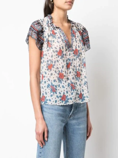 Shop Ulla Johnson Floral Blouse In Pristine