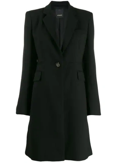 Shop Pinko Tailored Midi Coat In Black