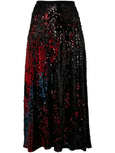 TALBOT RUNHOF SEQUINED MIDI SKIRT 