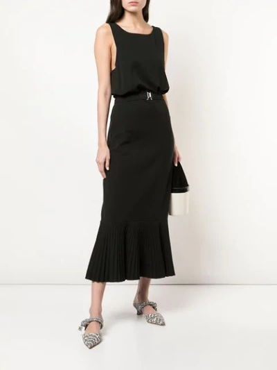 Shop Derek Lam Belted Long Dress In Black