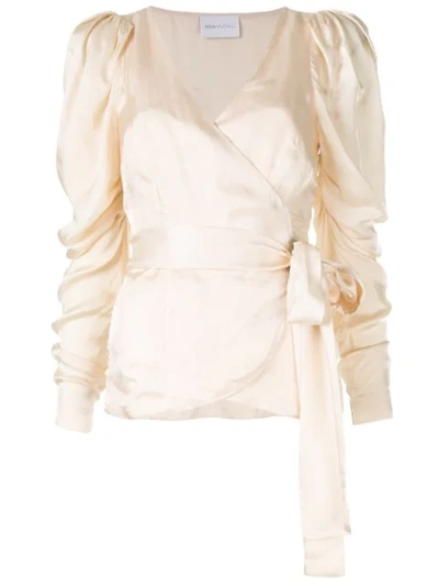 Shop Alice Mccall Blue Moon Wrap Blouse In Oyster