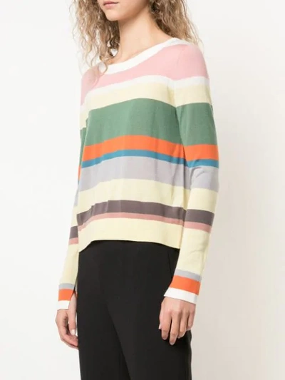 Shop Akris Punto Striped Pullover In Multicolour