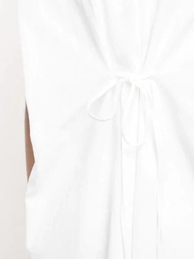 Shop Atlantique Ascoli Pleated Drape Dress In White