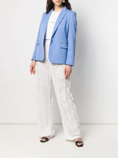 Shop Stella Mccartney Crochet Knit Trousers In White