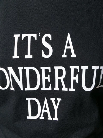 Shop Alberta Ferretti It's A Wonderful Day T-shirt In Black