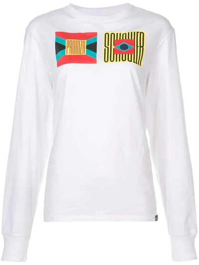 Shop Proenza Schouler Pswl Flag Long Sleeve T-shirt In Yellow