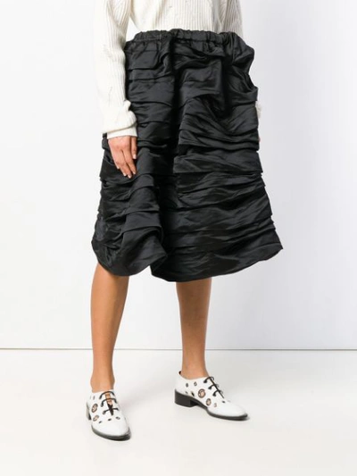 Shop Comme Des Garcons Girl Comme Des Garçons Girl Ruched Skirt - Black