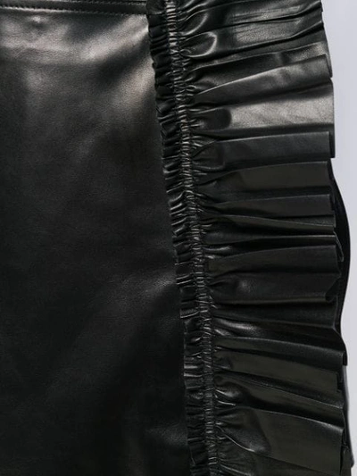 Shop Valentino Frill Trim Shorts In Black