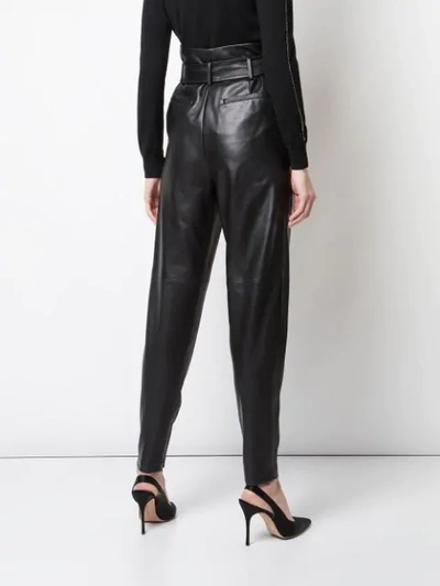 Shop Adam Lippes High-waisted Tapered Trousers In Black