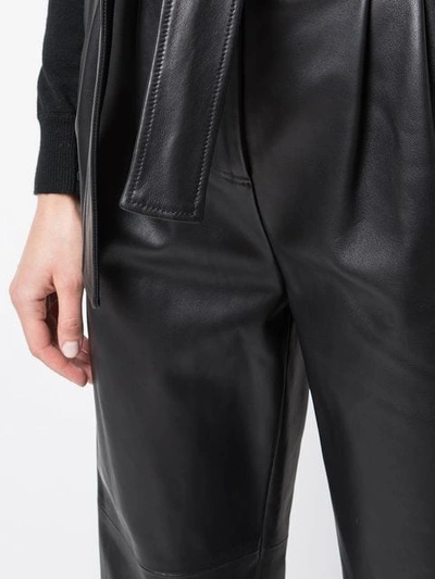 Shop Adam Lippes High-waisted Tapered Trousers In Black