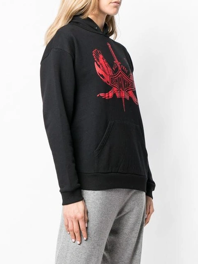 Shop Givenchy Hooded Sweatshirt In Black