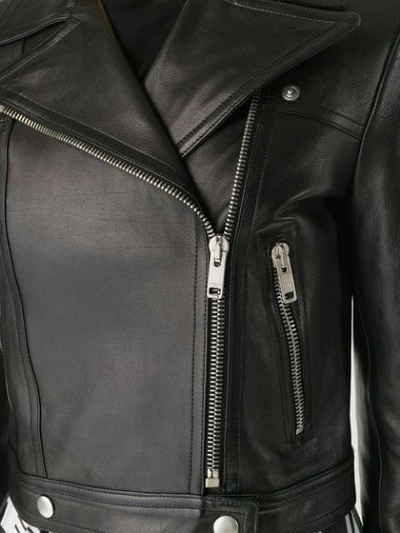 Shop Givenchy Cropped Biker Jacket - Black