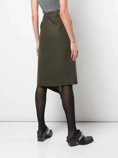 Shop Sacai A-line Midi Skirt In Green