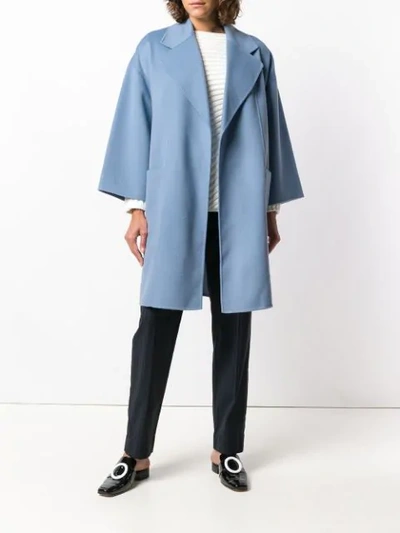 Shop Theory Oversized Coat In Wgo Blue