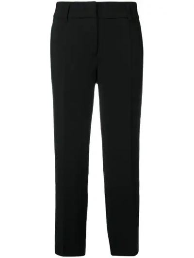 Shop Cambio Cropped Trousers In Black