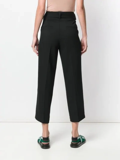 Shop Cambio Cropped Trousers In Black