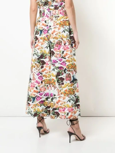 Shop Adam Lippes Printed Cropped Trousers In Multicolour